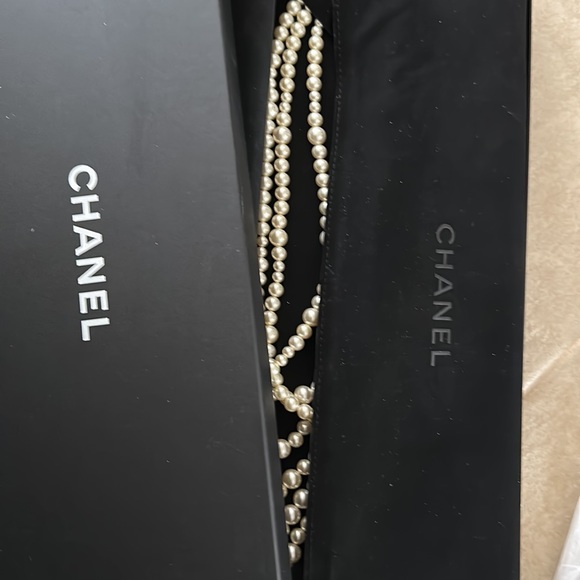 Showstopper Authentic Chanel Triple Pearl long necklace with Box $6500 - Picture 12 of 17